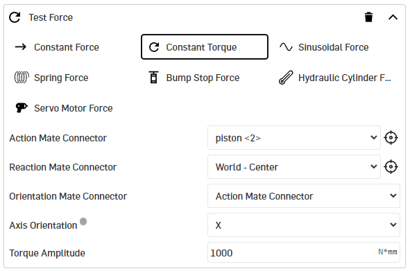 Constant Torque | principia MBS Documentation