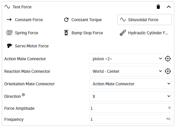 Sinusoidal Force